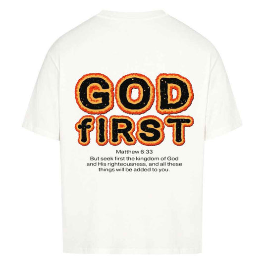 GOD FIRST OVERSIZE SHIRT
