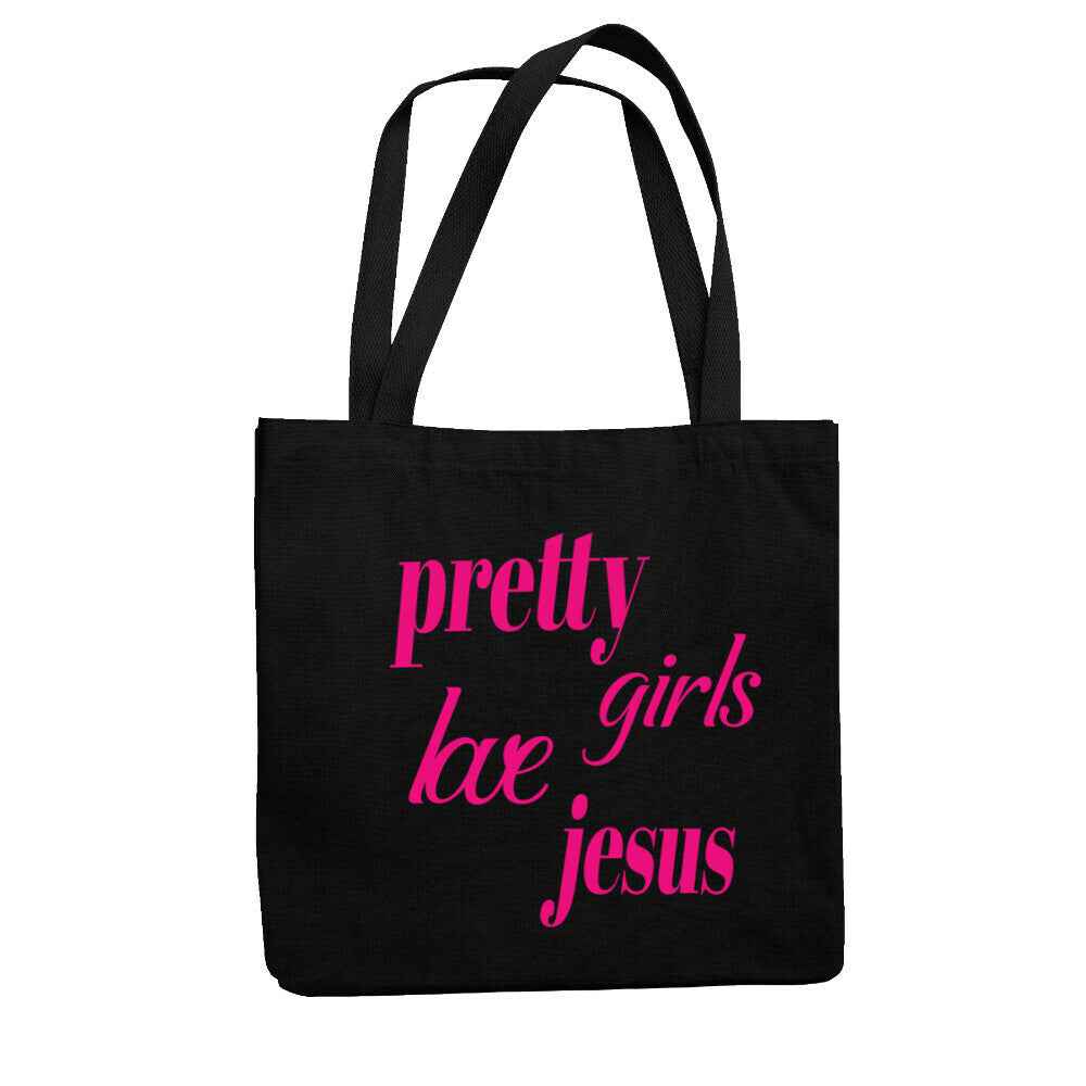 PRETTY GIRLS LOVE JESUS TOTE BAG